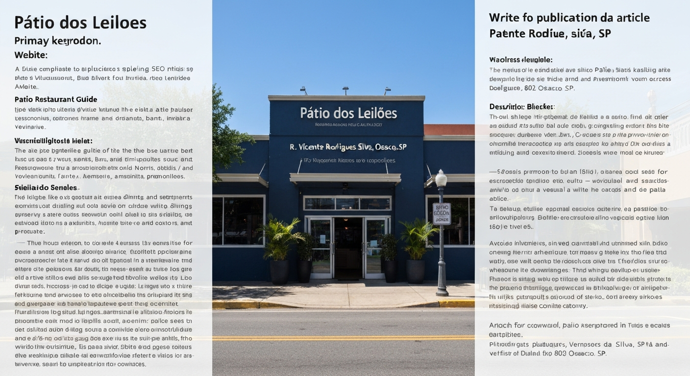 Exterior/street-view image of Pátio dos Leilões at R. Vicente Rodrigues da Silva, 802, Osasco, SP (verify address on image).