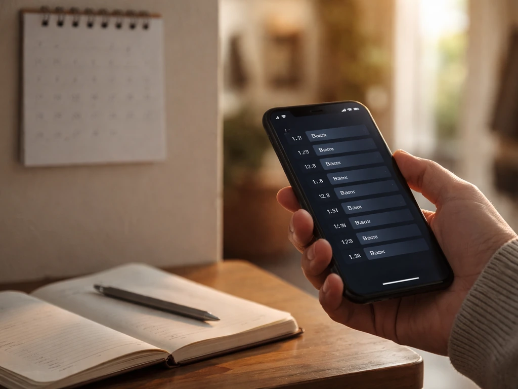Person’s hand on a smartphone checking restaurant hours for today before leaving